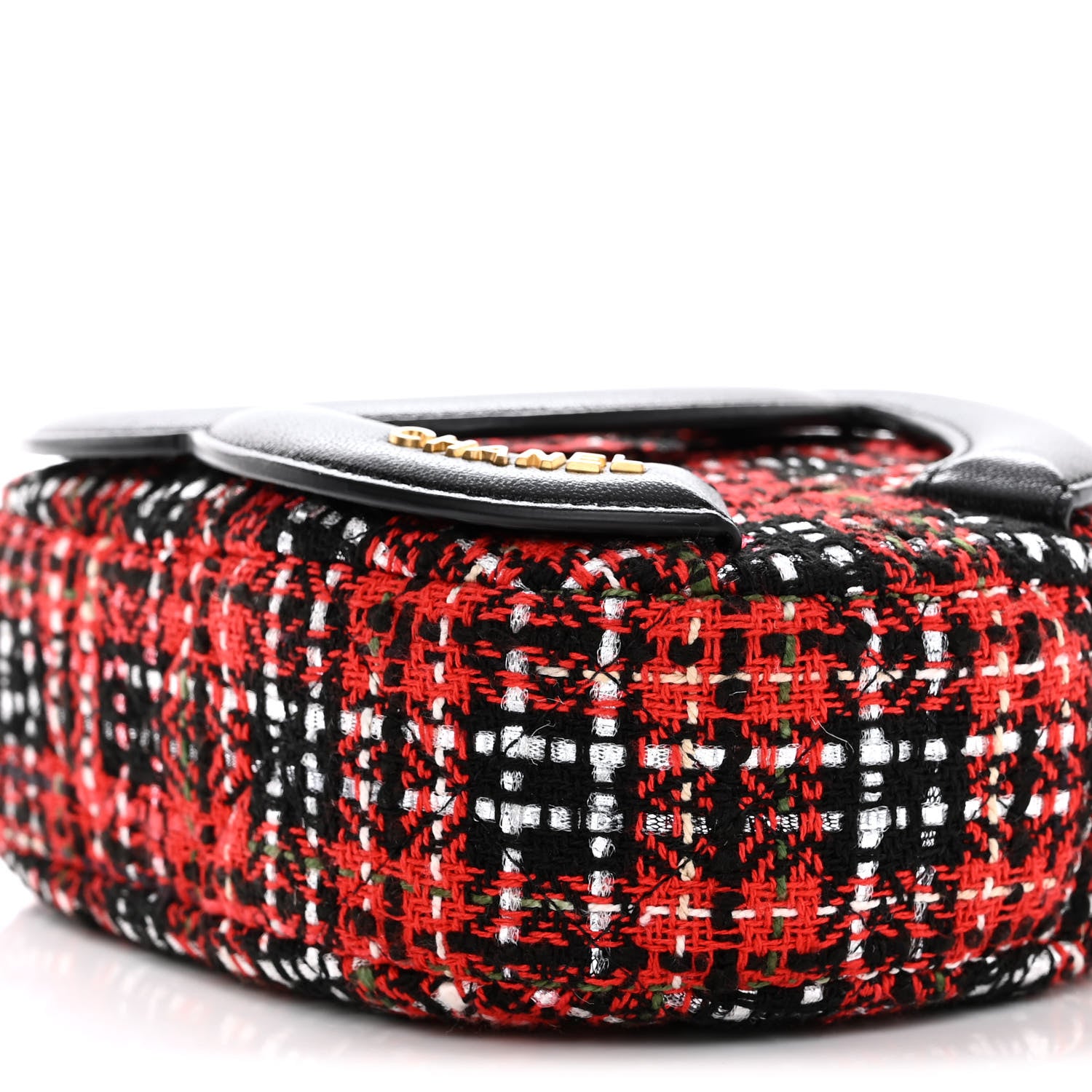 Chanel Tweed Lambskin Quilted Coco Midnight Camera Case Red Black 10 of 12