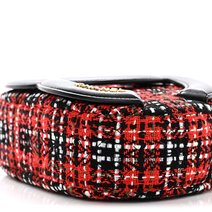 Chanel Tweed Lambskin Quilted Coco Midnight Camera Case Red Black 10 of 12