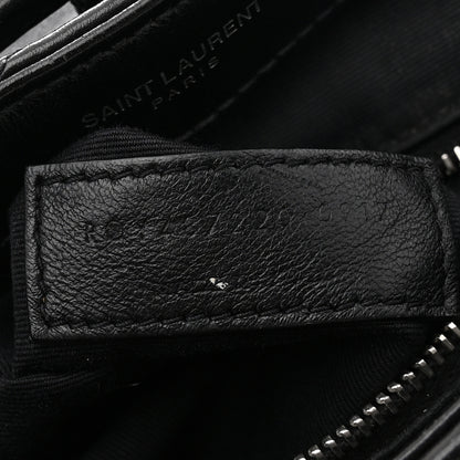 Saint Laurent Calfskin Y Quilted Monogram Small Loulou Backpack Black 7 of 12