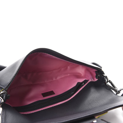 Fendi Calfskin Waves Baguette Blue Notte Pink 5 of 11
