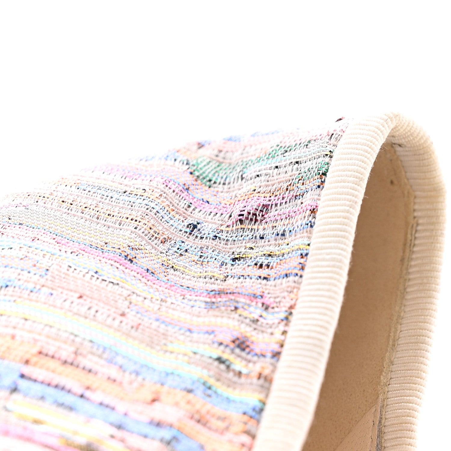 Chanel Tweed Grosgrain Cap Toe Ballerina Flats 36 Iridescent Multicolor 14 of 18