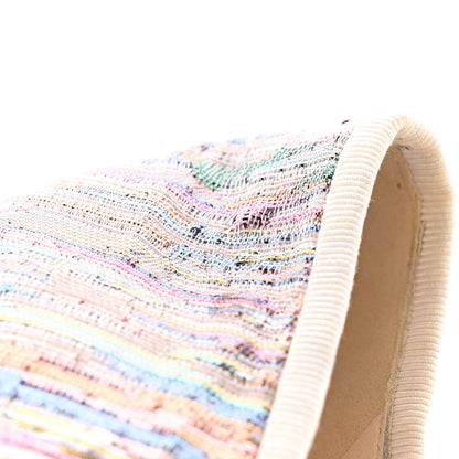 Chanel Tweed Grosgrain Cap Toe Ballerina Flats 36 Iridescent Multicolor 14 of 18
