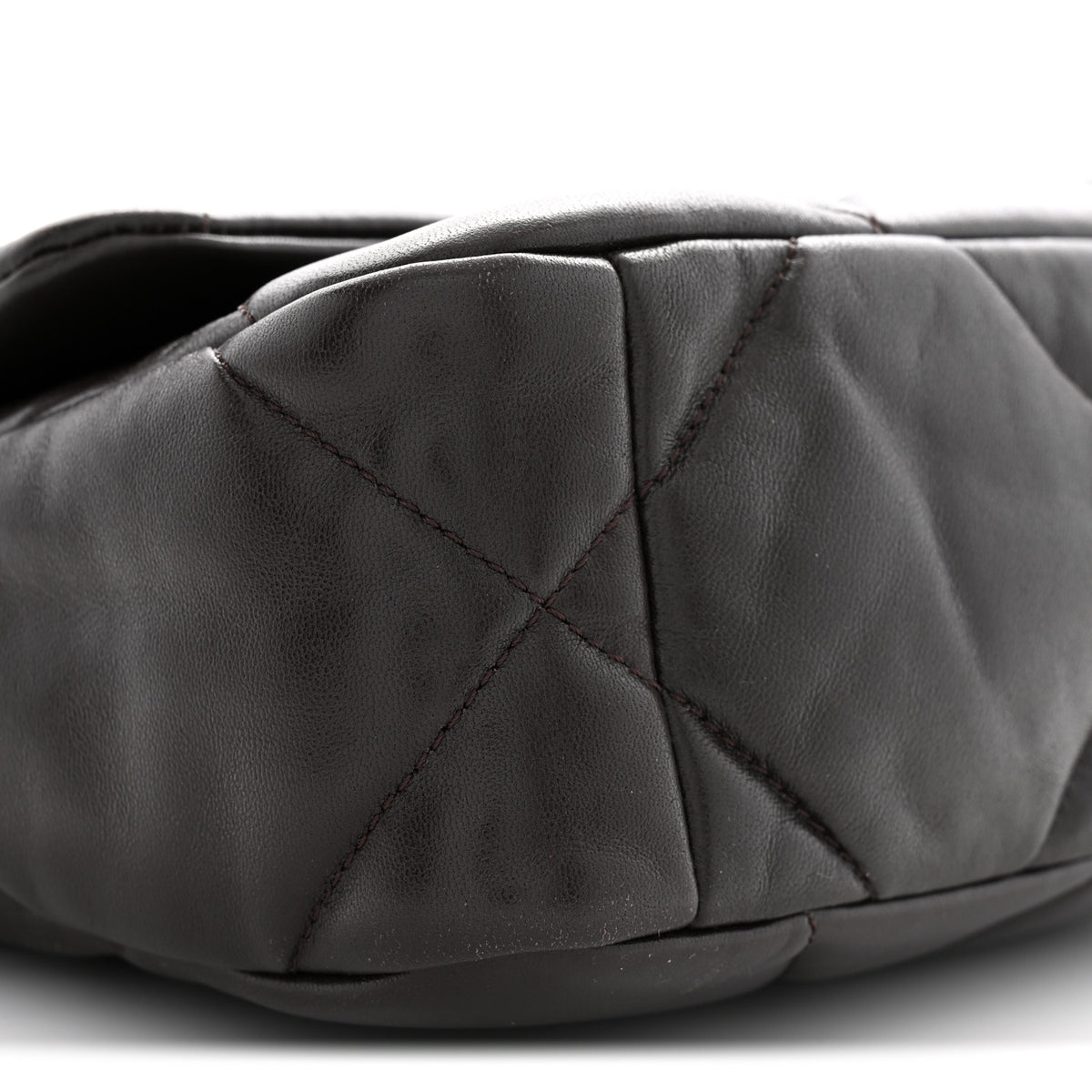 Lambskin Quilted Medium Chanel 19 Flap Dark Brown