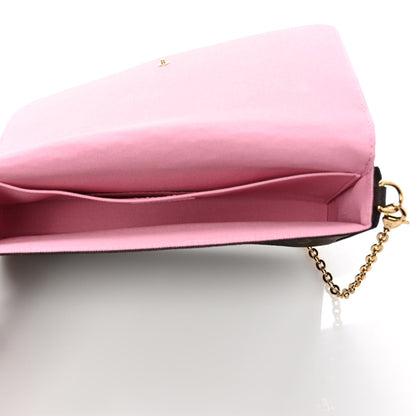 Louis Vuitton Monogram 2022 Christmas Animation Paris Pochette Felicie Chain Wallet Pink 6 of 10