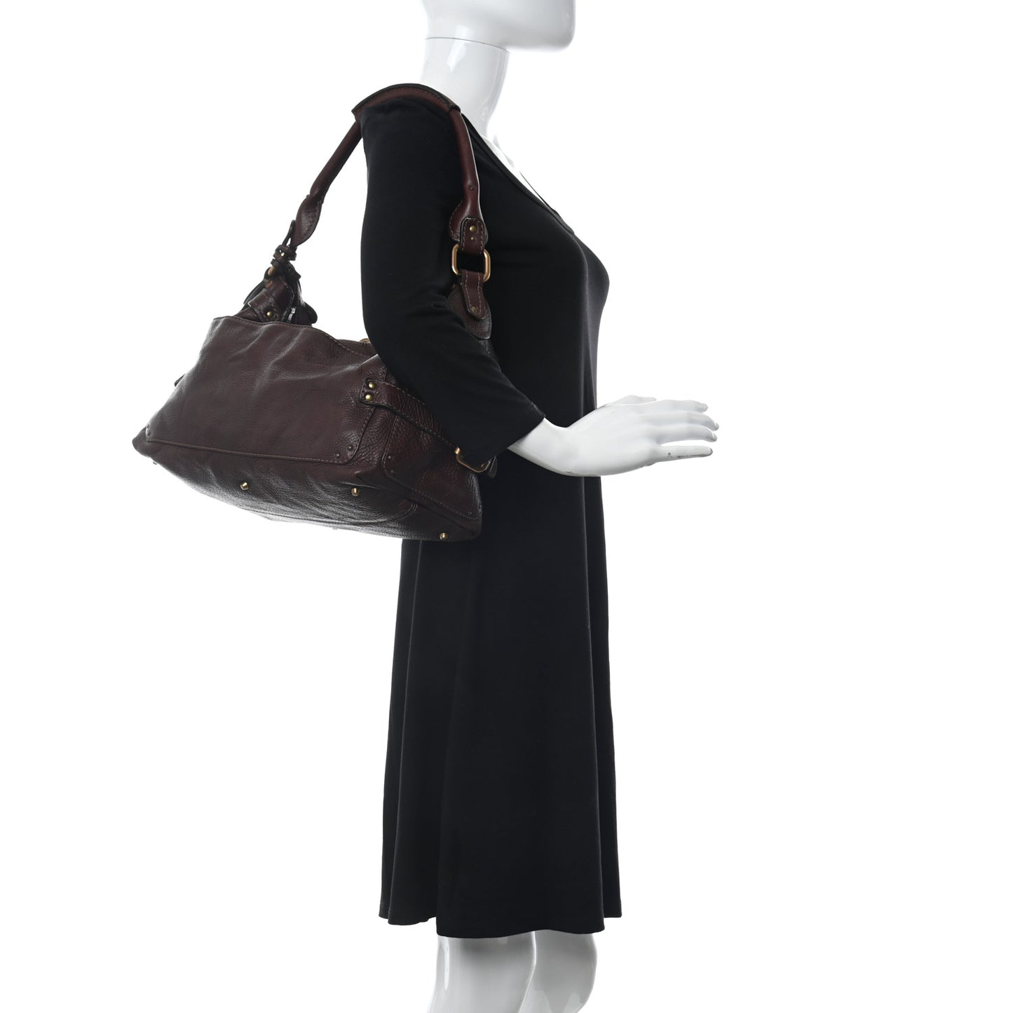 Calfskin Paddington Hobo Burgundy