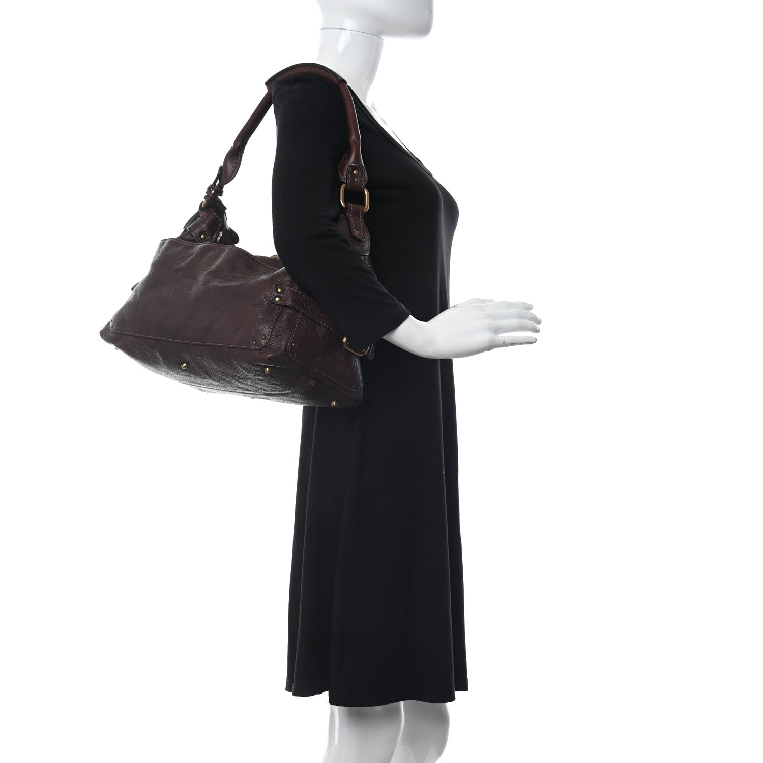 Chloe Calfskin Paddington Hobo Burgundy 2 of 10