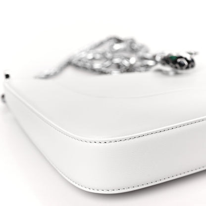 Bulgari Calfskin Serpenti Baia Shoulder Bag White 7 of 8
