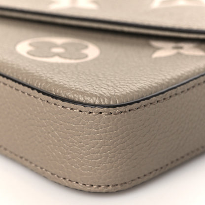 Louis Vuitton Empreinte Monogram Giant Felicie Pochette Tourterelle Creme 9 of 10