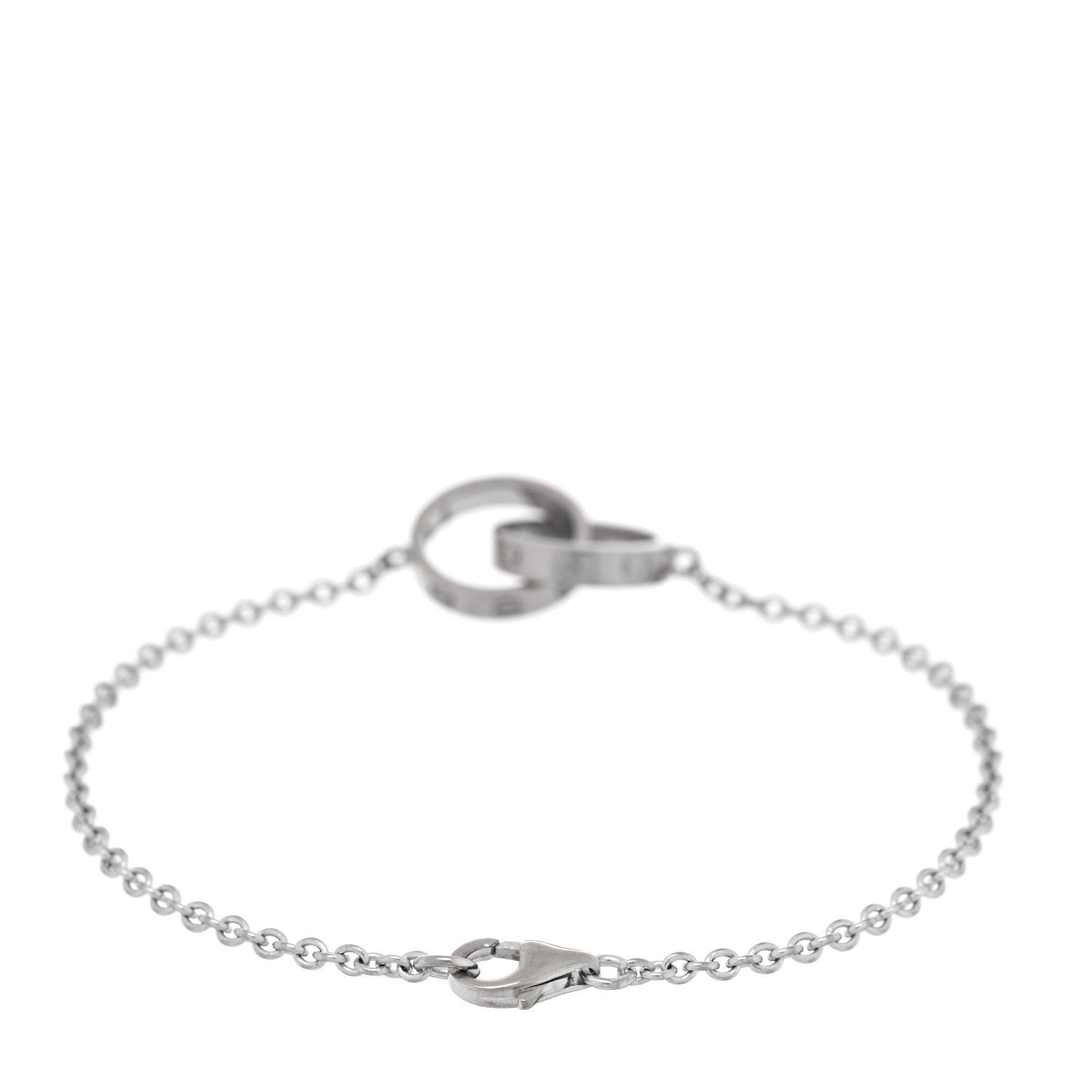 Cartier 18K White Gold Interlocking LOVE Bracelet 2 of 4