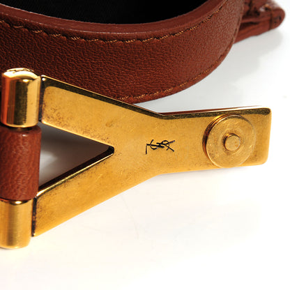 Saint Laurent Leather Medium Chyc Shoulder Bag Whiskey 6 of 10