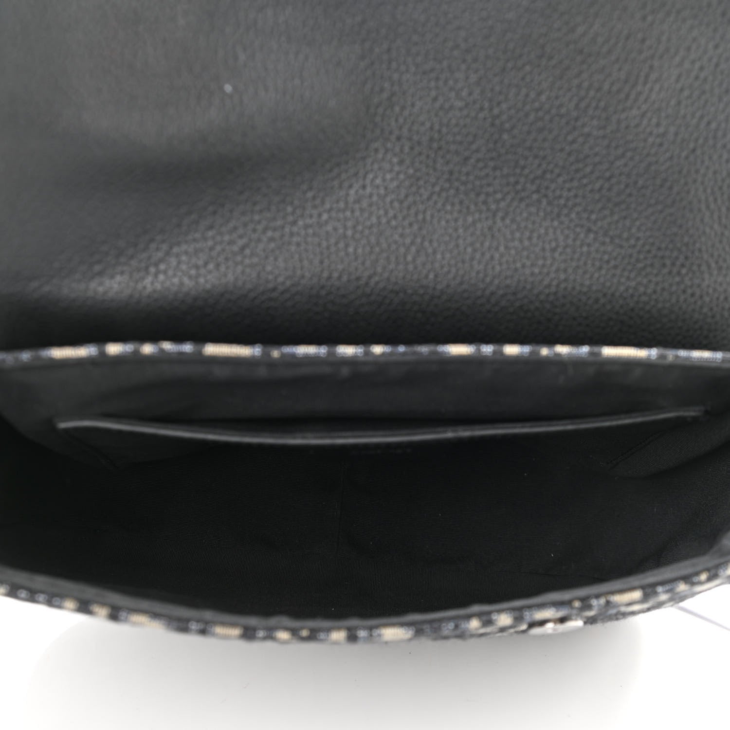 Christian Dior Grained Calfskin Oblique Mini Saddle Messenger Black 4 of 10