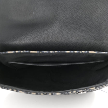 Christian Dior Grained Calfskin Oblique Mini Saddle Messenger Black 4 of 10