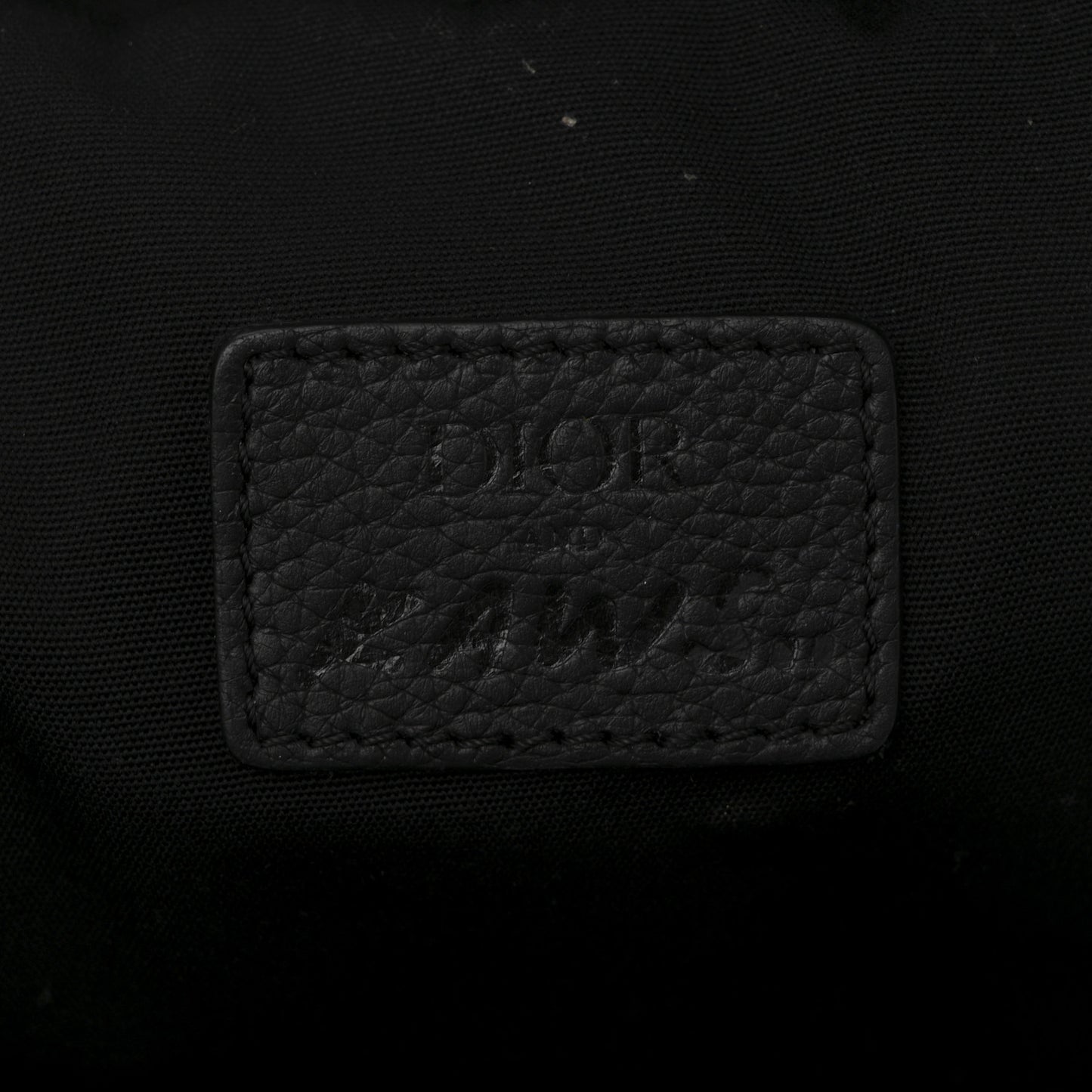 X KAWS Nylon Calfskin Bee Belt Bag Black