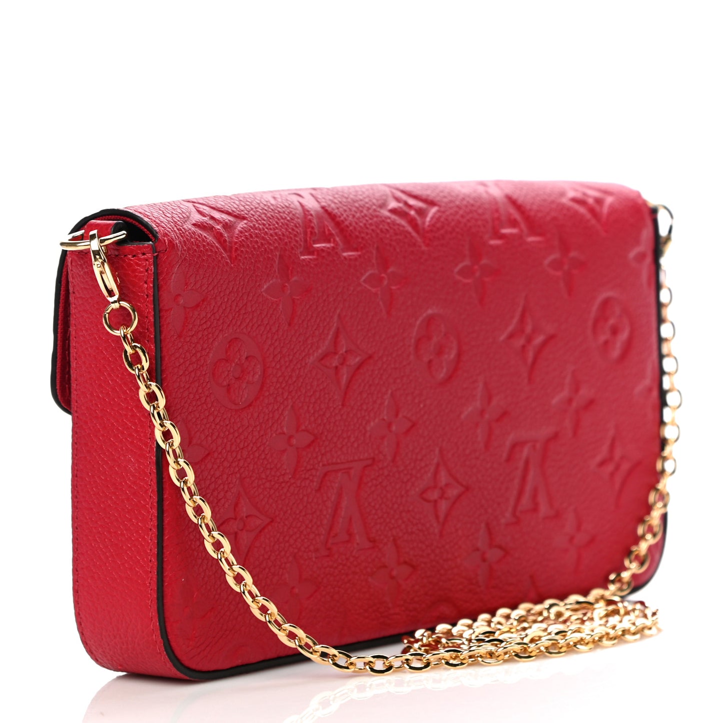Empreinte Pochette Felicie Chain Wallet Scarlet
