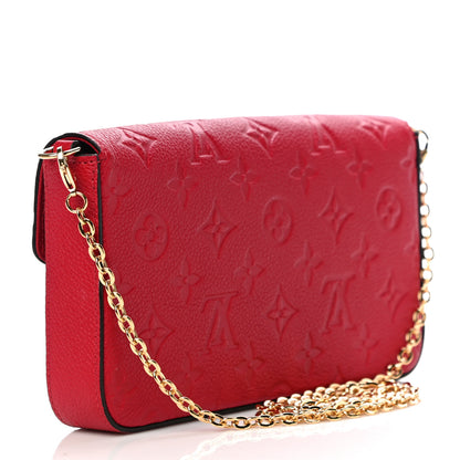 Louis Vuitton Empreinte Pochette Felicie Chain Wallet Scarlet 3 of 9