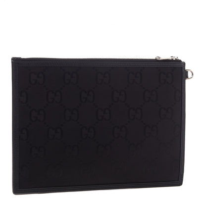 Gucci Econyl Nylon Monogram Off The Grid Zip Pouch Black 2 of 8