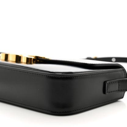 Celine Shiny Calfskin Triomphe Shoulder Bag Black 10 of 10