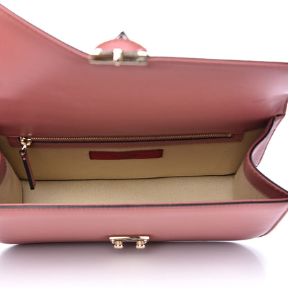 Valentino Garavani Vitello Medium Glam Lock Rockstud Flap Antique Rose 4 of 9