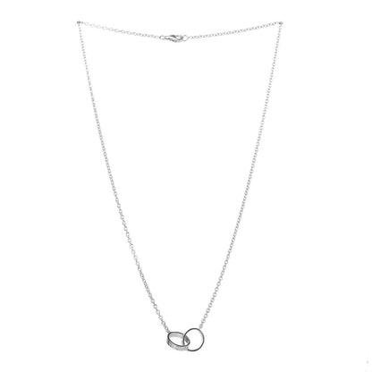 Cartier 18K White Gold Interlocking LOVE Necklace 3 of 6