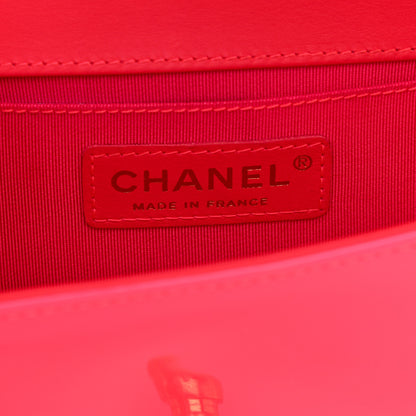 Chanel Patent Calfskin Quilted Small Boy Flap Pink 6 of 9