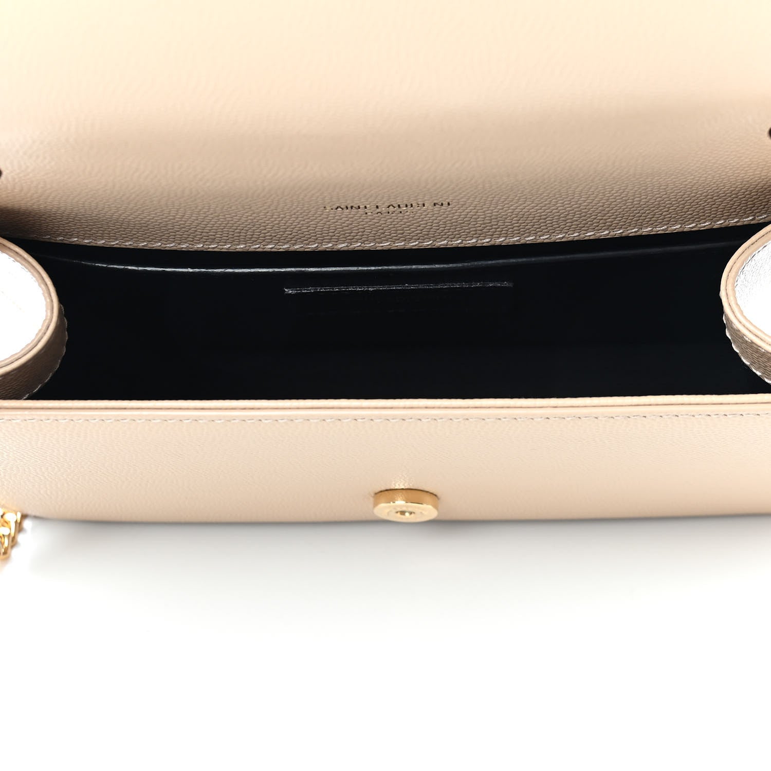 Saint Laurent Grain De Poudre Small Monogram Kate Satchel Nude Powder 6 of 7