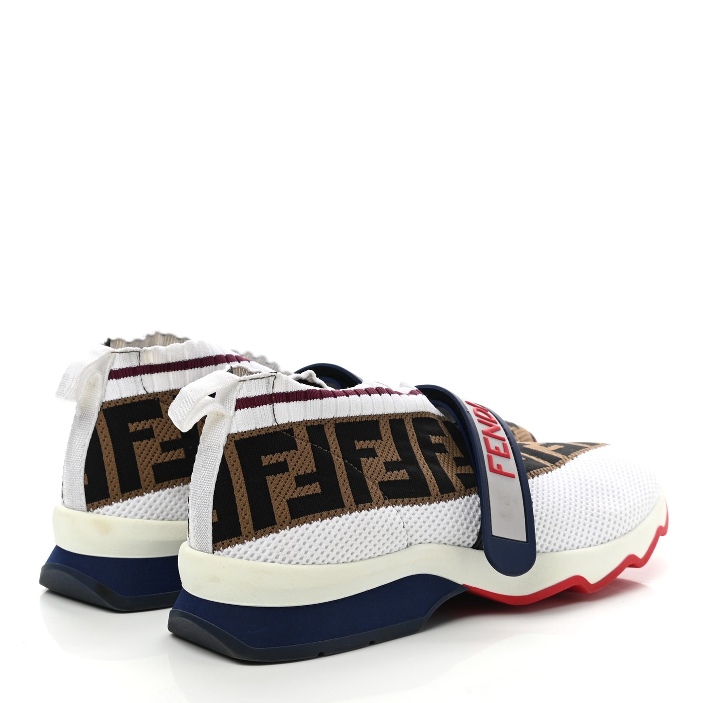 Stretch Yarn FF Stiff Band Rockoko Sneakers 36 White Tobacco Red