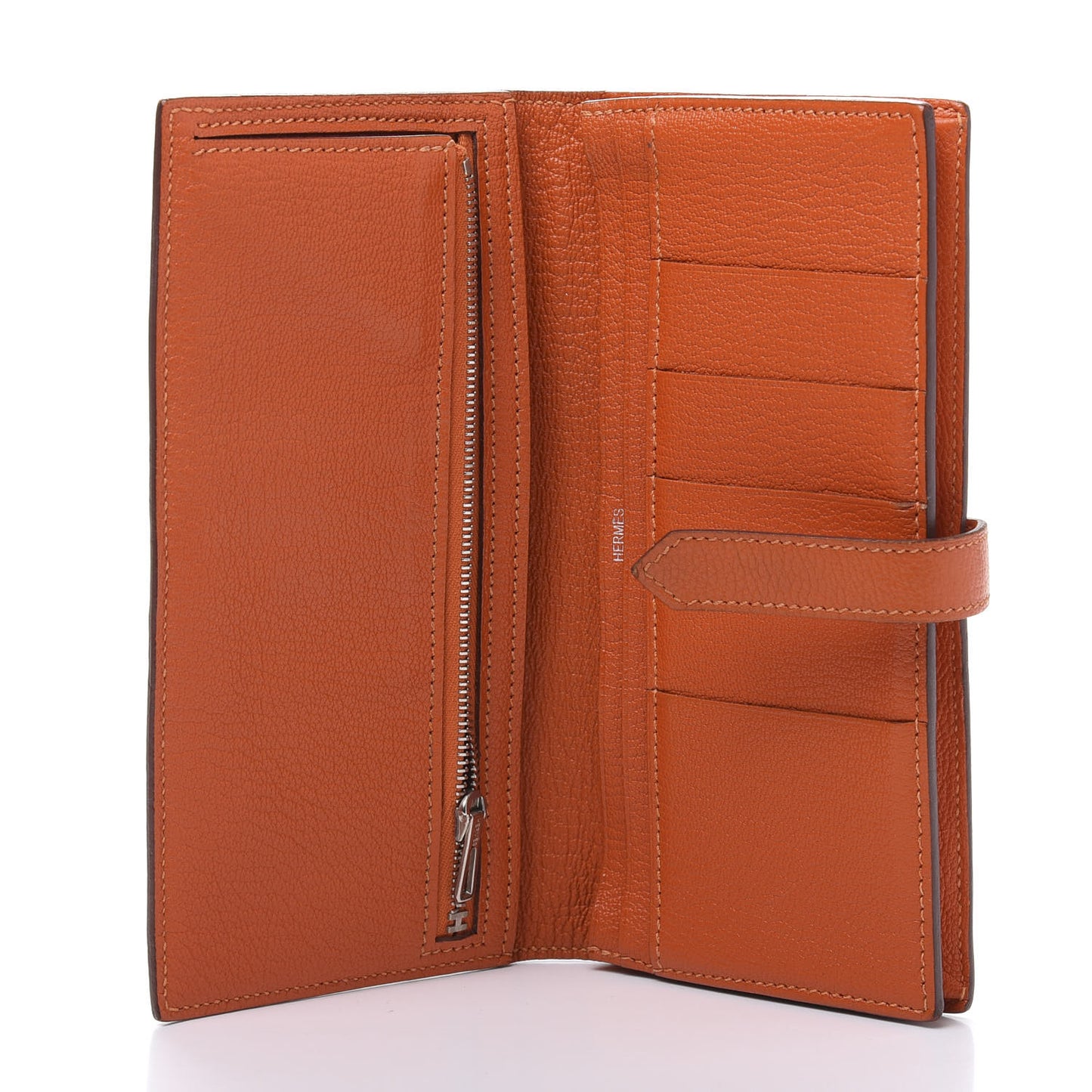 Chevre Mysore Bearn Gusset Wallet Feu