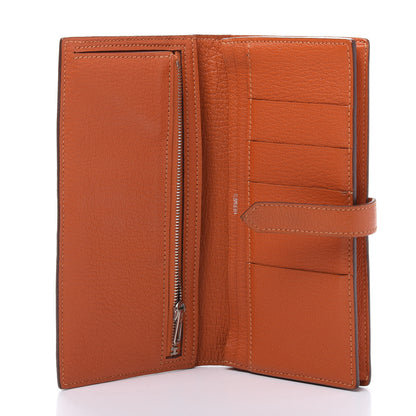 Hermes Chevre Mysore Bearn Gusset Wallet Feu 5 of 13
