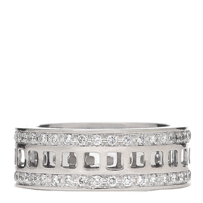 Gucci 18K White Gold Diamond Spinner Ring 53 6.25 3 of 5
