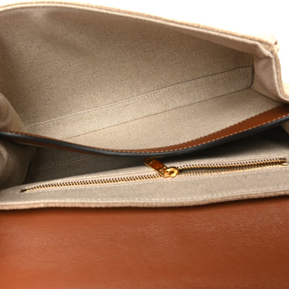 Celine Canvas Calfskin Teen Soft 16 Shoulder Bag Beige Tan 6 of 10