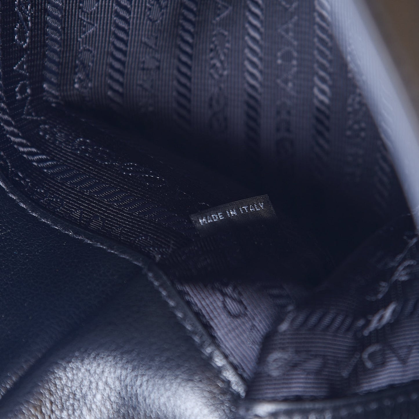 Glace Calfskin Embossed Logo Tote Black
