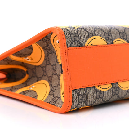 Gucci GG Supreme Monogram Banana Childrens Tote Beige Ebony Multicolor Carrot Orange 9 of 10