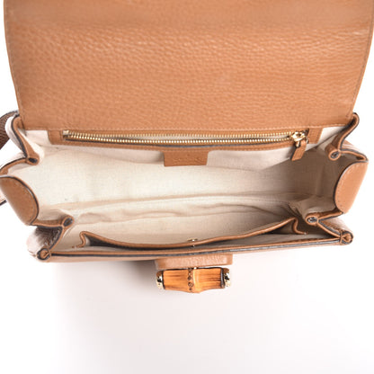 Gucci Calfskin Medium New Bamboo Top Handle Bag Tan 6 of 8