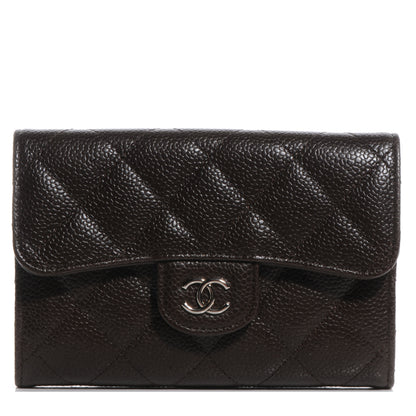Chanel Caviar Medium Compact Wallet Brown 1 of 9
