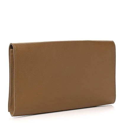 Saint Laurent Goatskin Large Belle De Jour Clutch Beige 3 of 15