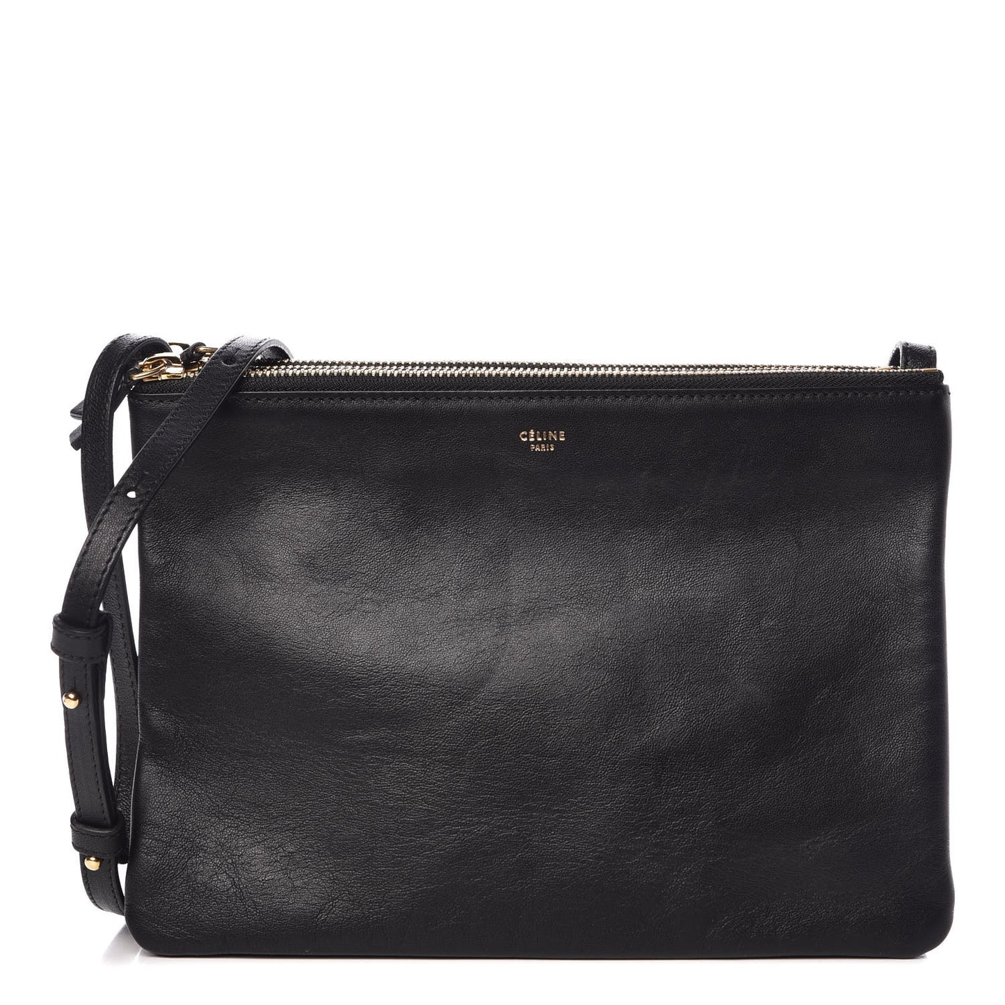 Lambskin Large Trio Crossbody Bag Black