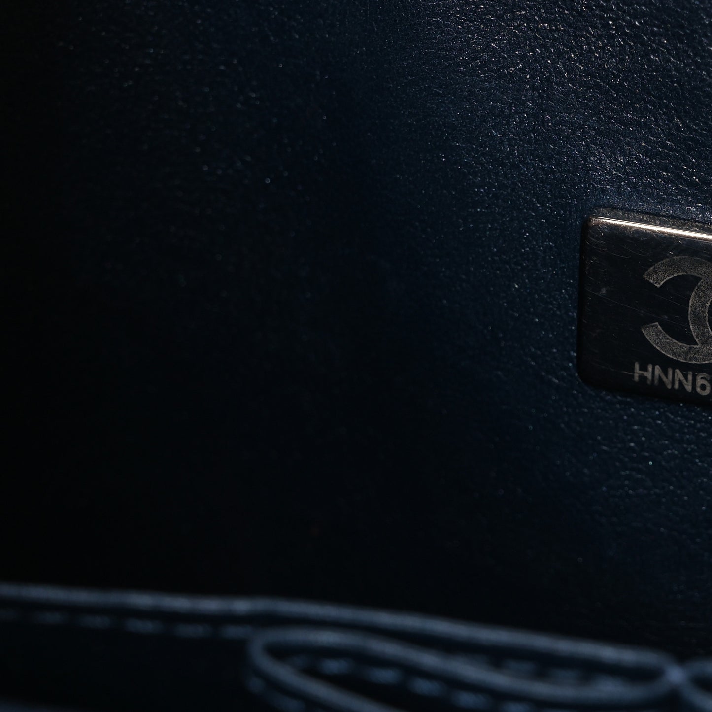 Iridescent Lambskin Quilted Small Double Flap Dark Blue