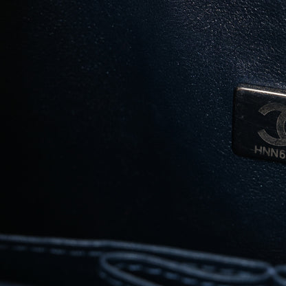 Chanel Iridescent Lambskin Quilted Small Double Flap Dark Blue 7 of 11
