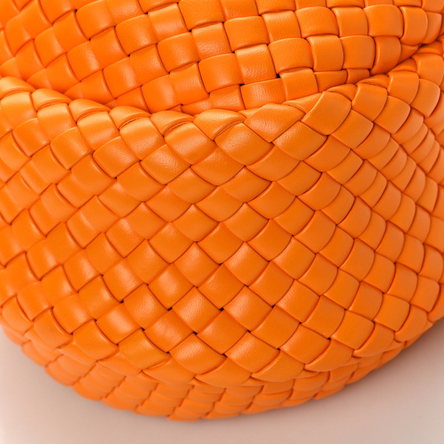 Padded Intrecciato Mini Jodie Tangerine