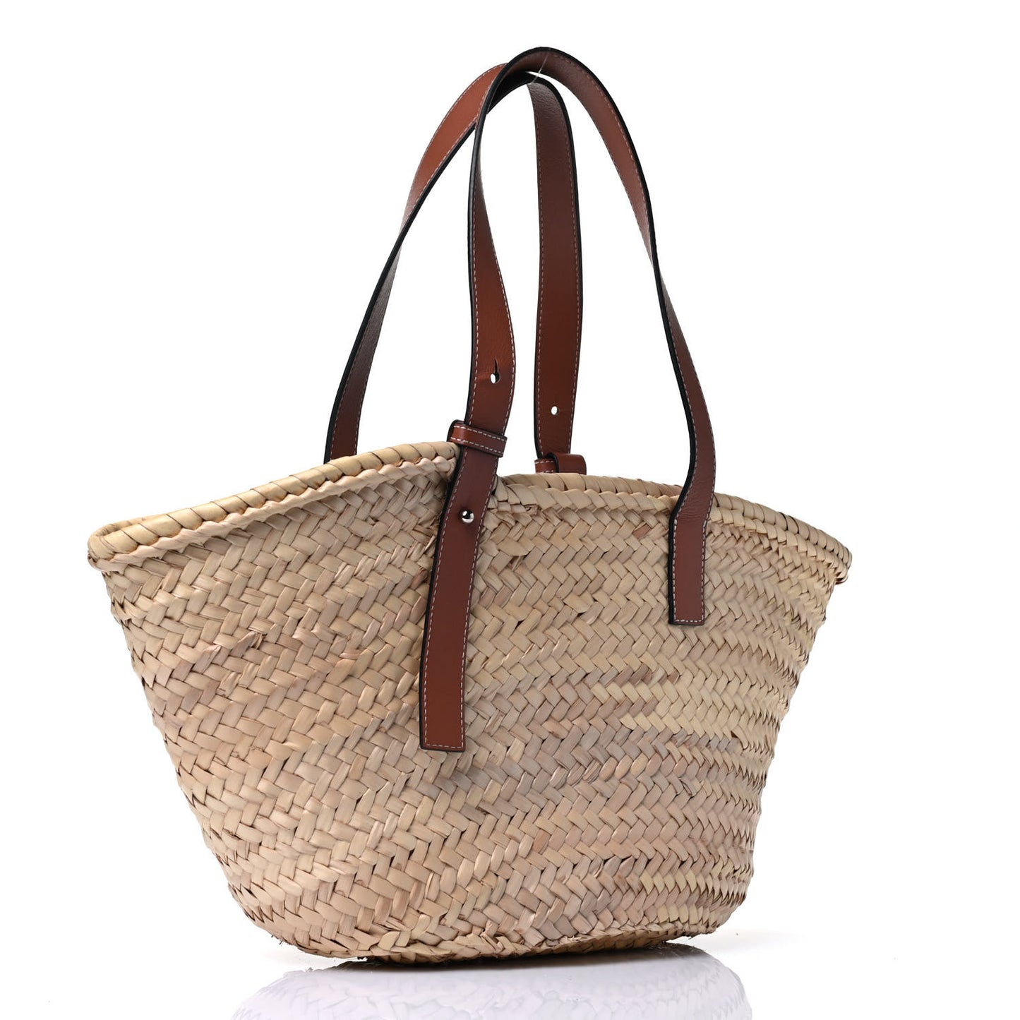 Raffia Basket Tote Bag Natural Tan
