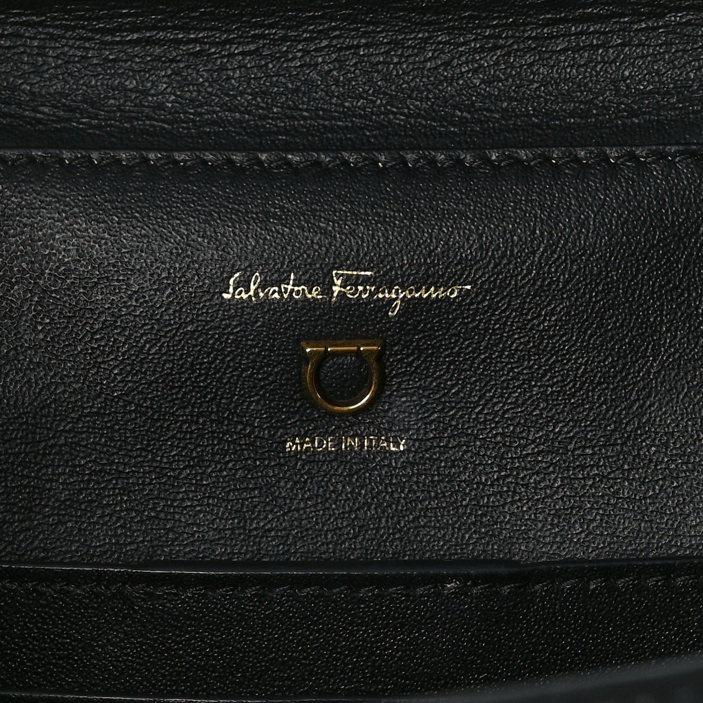 Calfskin Trifolio Top Handle Bag Black