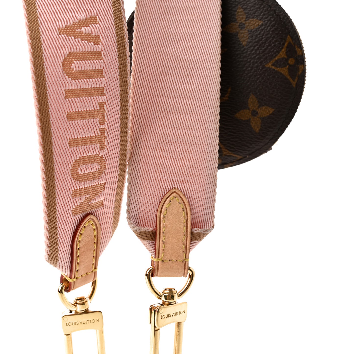 Monogram Multi Pochette Accessories Bandouliere Shoulder Strap Rose Clair