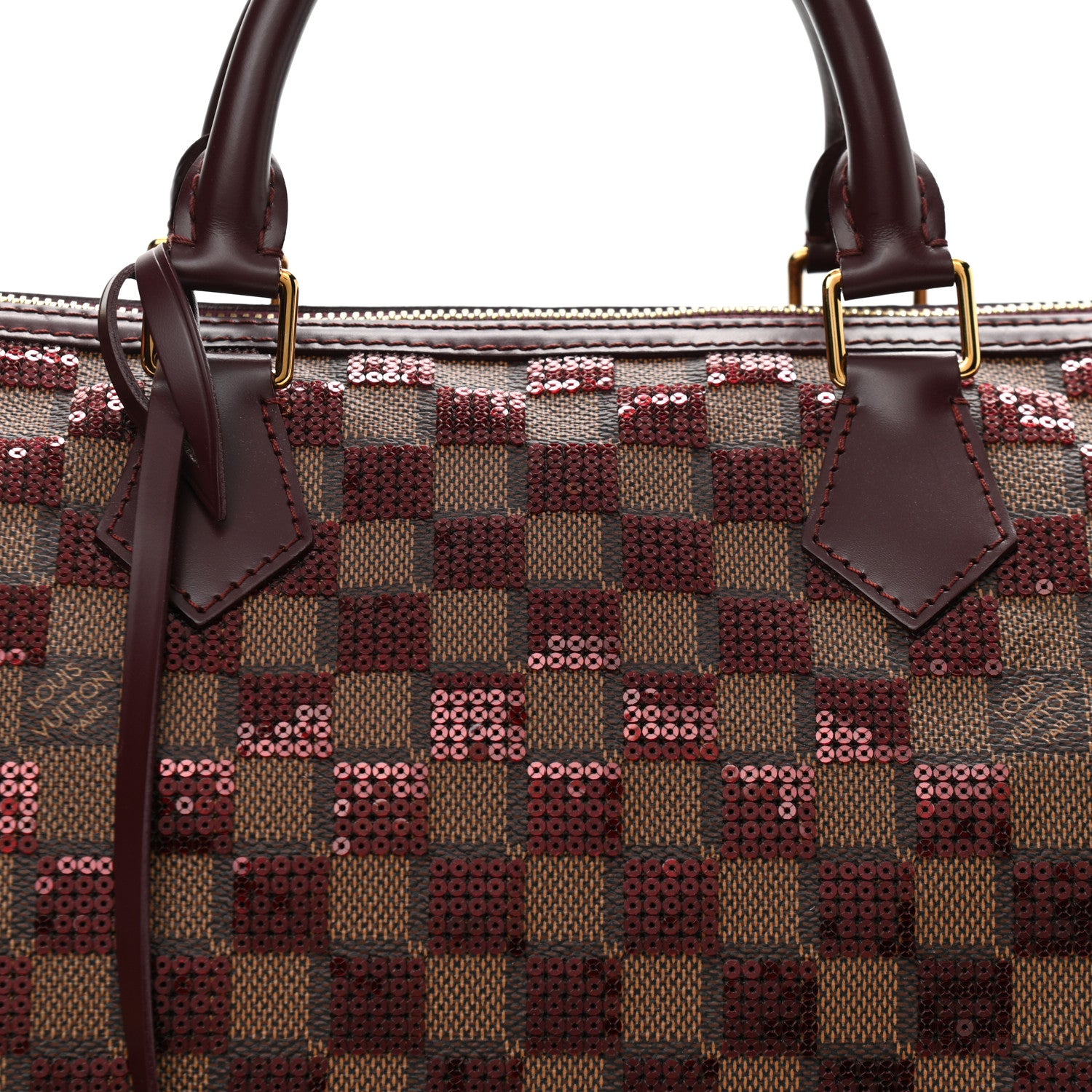 Louis Vuitton Damier Paillettes Speedy 30 Rouge 9 of 11