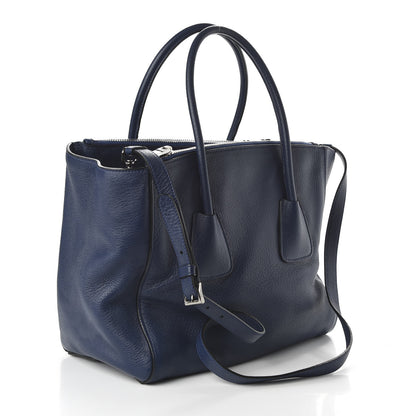 Prada Cervo Deerskin Twin Pocket Tote Bleuette 3 of 11