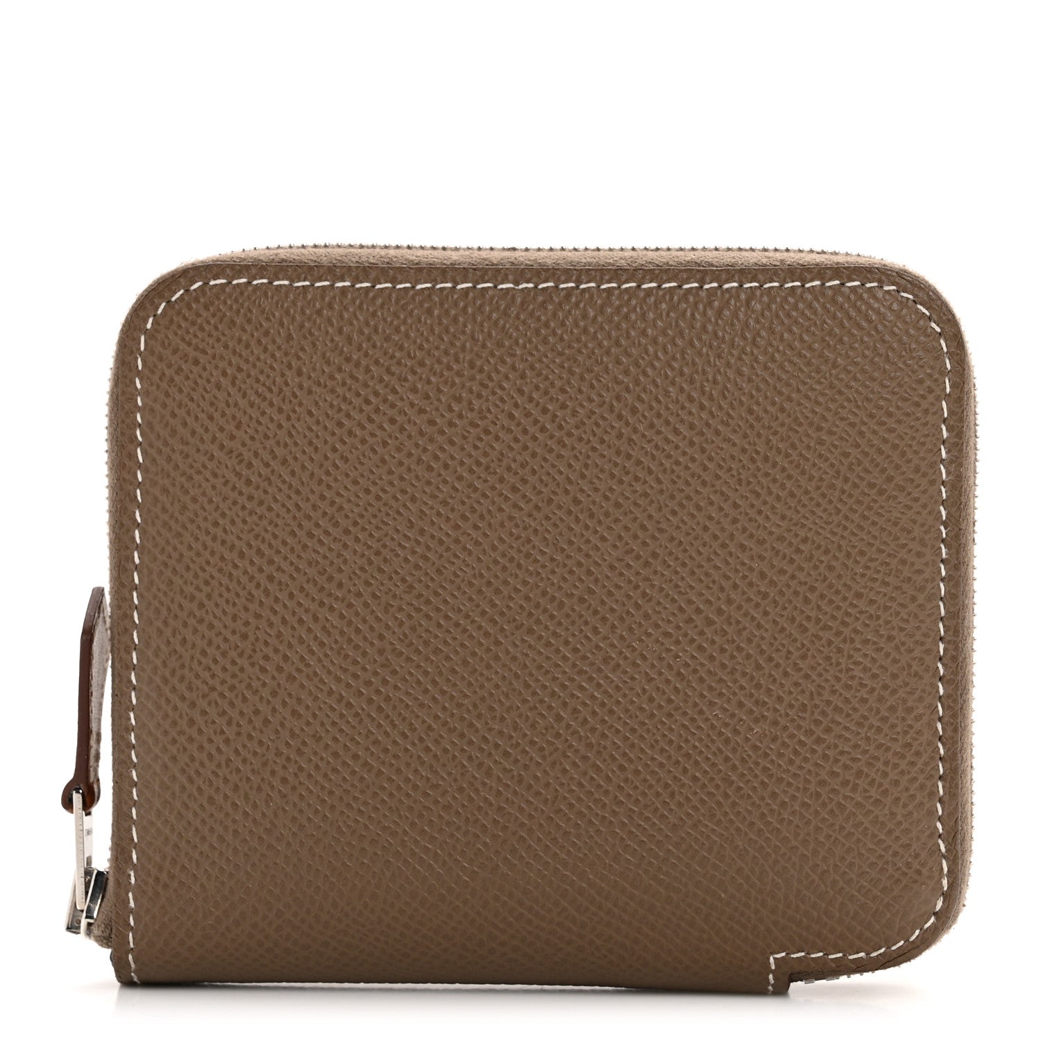 Hermes Epsom Silk'in Compact Wallet Etoupe 1 of 11