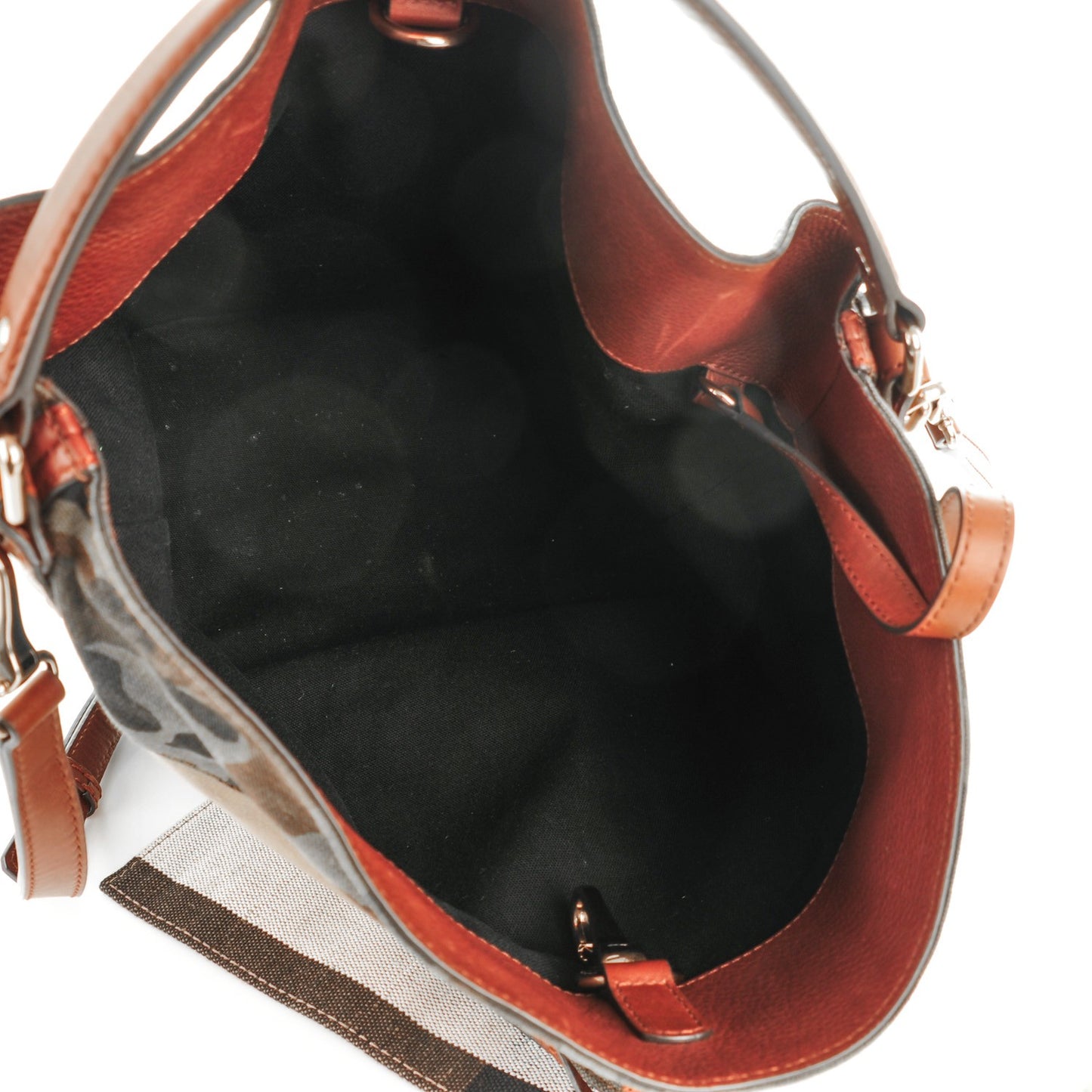 Canvas Mega Check Camouflage Medium Susanna Hobo Russet Brown