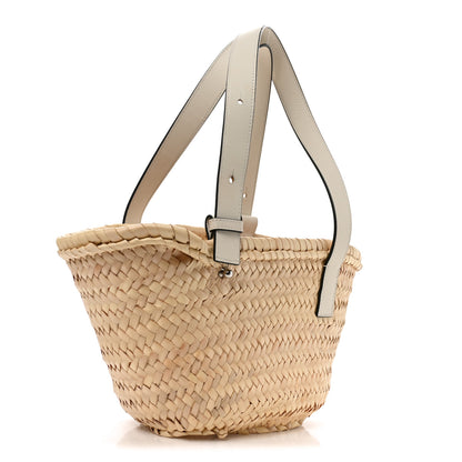 Loewe Raffia Small Basket Tote Bag Natural White 2 of 8
