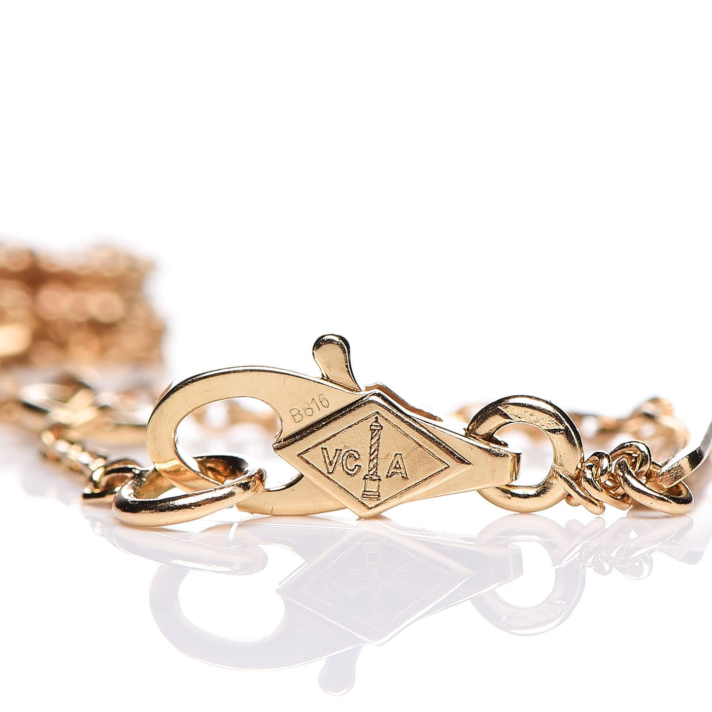 18K Yellow Gold Mother of Pearl Sweet Alhambra Bracelet