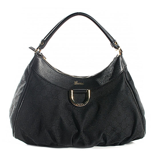 Gucci Monogram D Gold Large Hobo Black 1 of 7