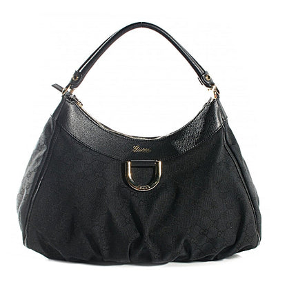 Gucci Monogram D Gold Large Hobo Black 1 of 7